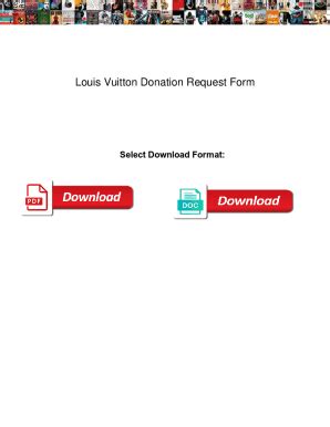 louis vuitton donation request|louis vuitton charitable donation request.